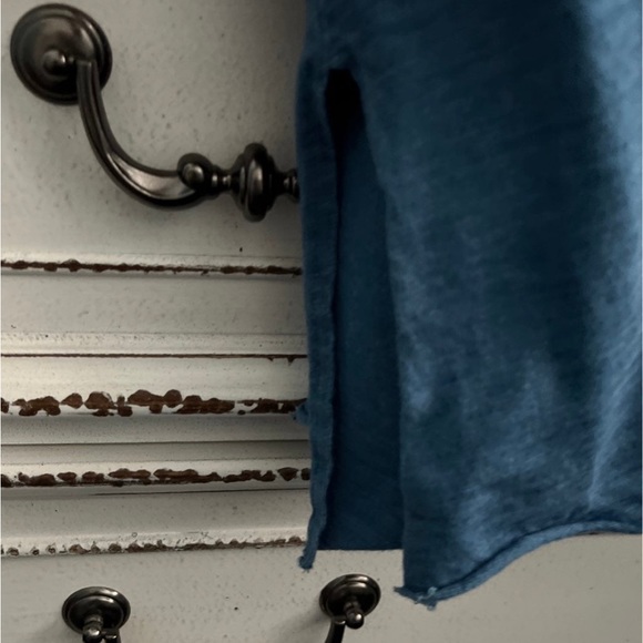 Free People oversized boho handkerchief pattern v-neck pullover Size L - Picture 4 of 16